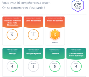 Décomposition en compétences numériques selon pix